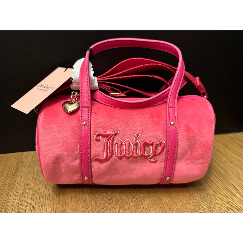NWT Juicy Couture Queen Of Everything Mini Barrel Bag Free Love Pink